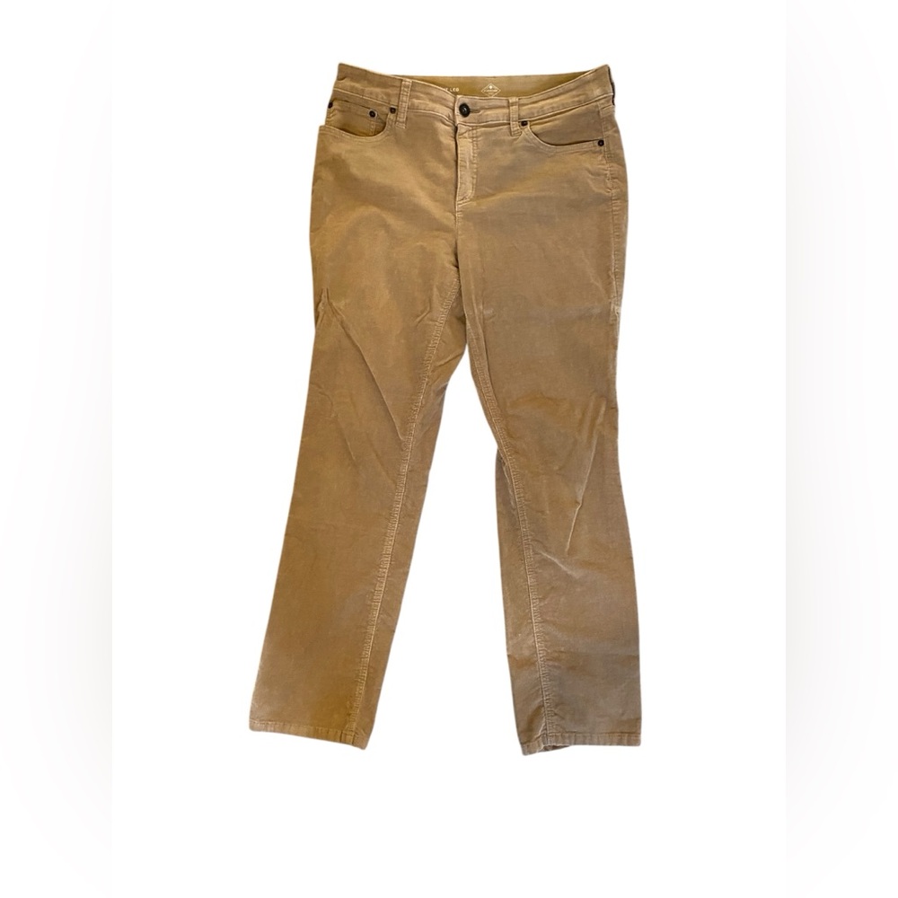 ST JOHNS BAY CAMEL / TAN CORDUROY STRAIGHT LEG PANTS W/Stretch 12